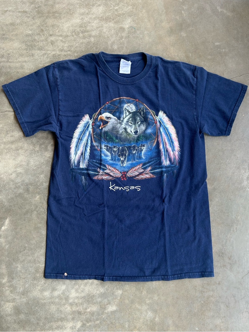 Kansas Wolf Eagle and Dreamcatcher shirt